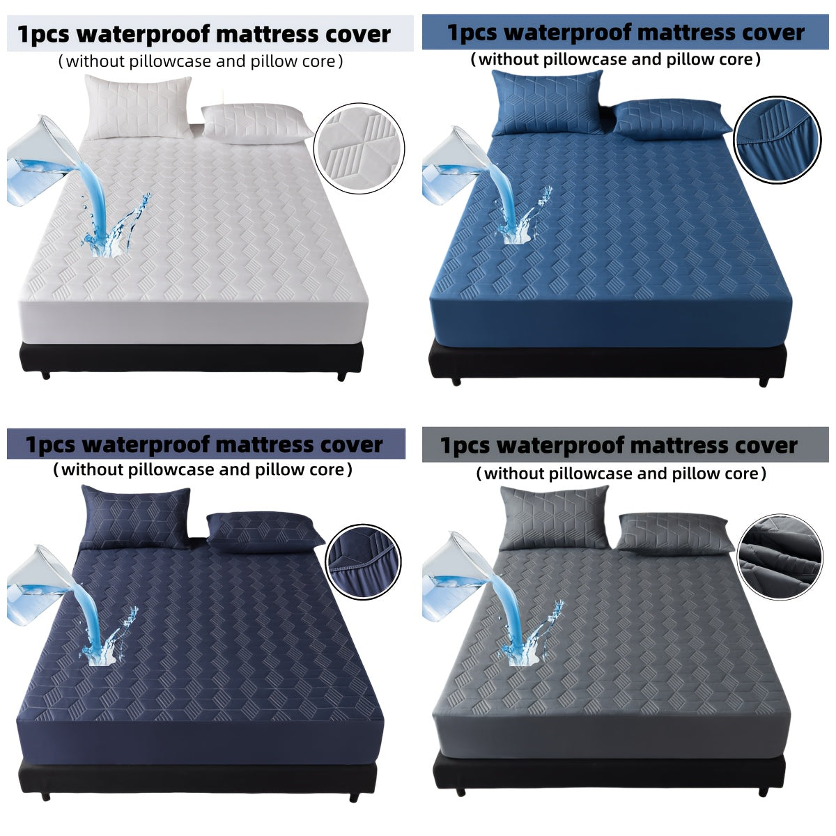 Heavy-Duty Mattress Protector Cover - Waterproof Bed Sheet with Pillowcase Compatibility