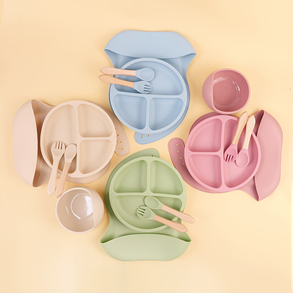 Personalized Silicone Weaning Kit, Cartoon Weaning Kit for Toddlers and Babies