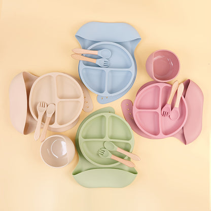 Personalized Silicone Weaning Kit, Cartoon Weaning Kit for Toddlers and Babies