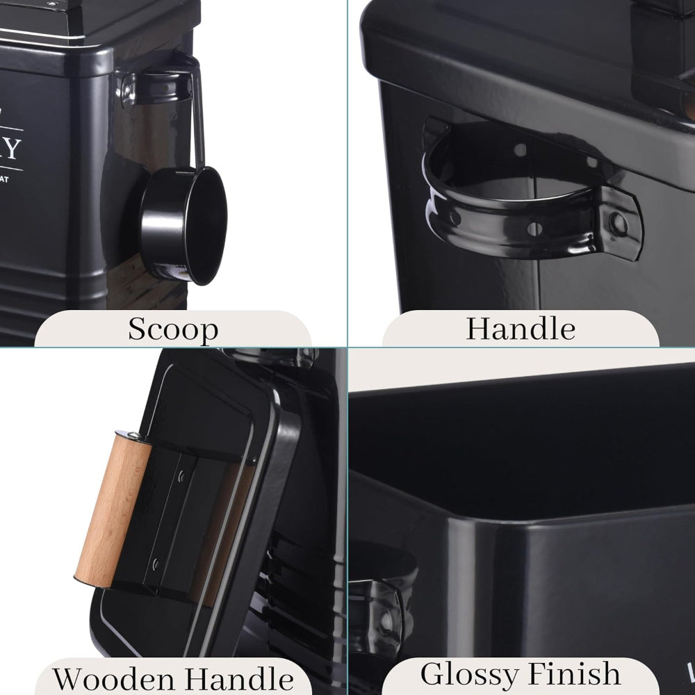 1pc Modern Farmhouse Metal Laundry Soap Dispenser with Scoop