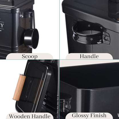 1pc Modern Farmhouse Metal Laundry Soap Dispenser with Scoop