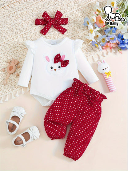 Baby Girl'S Cute Rabbit Long Sleeve Top