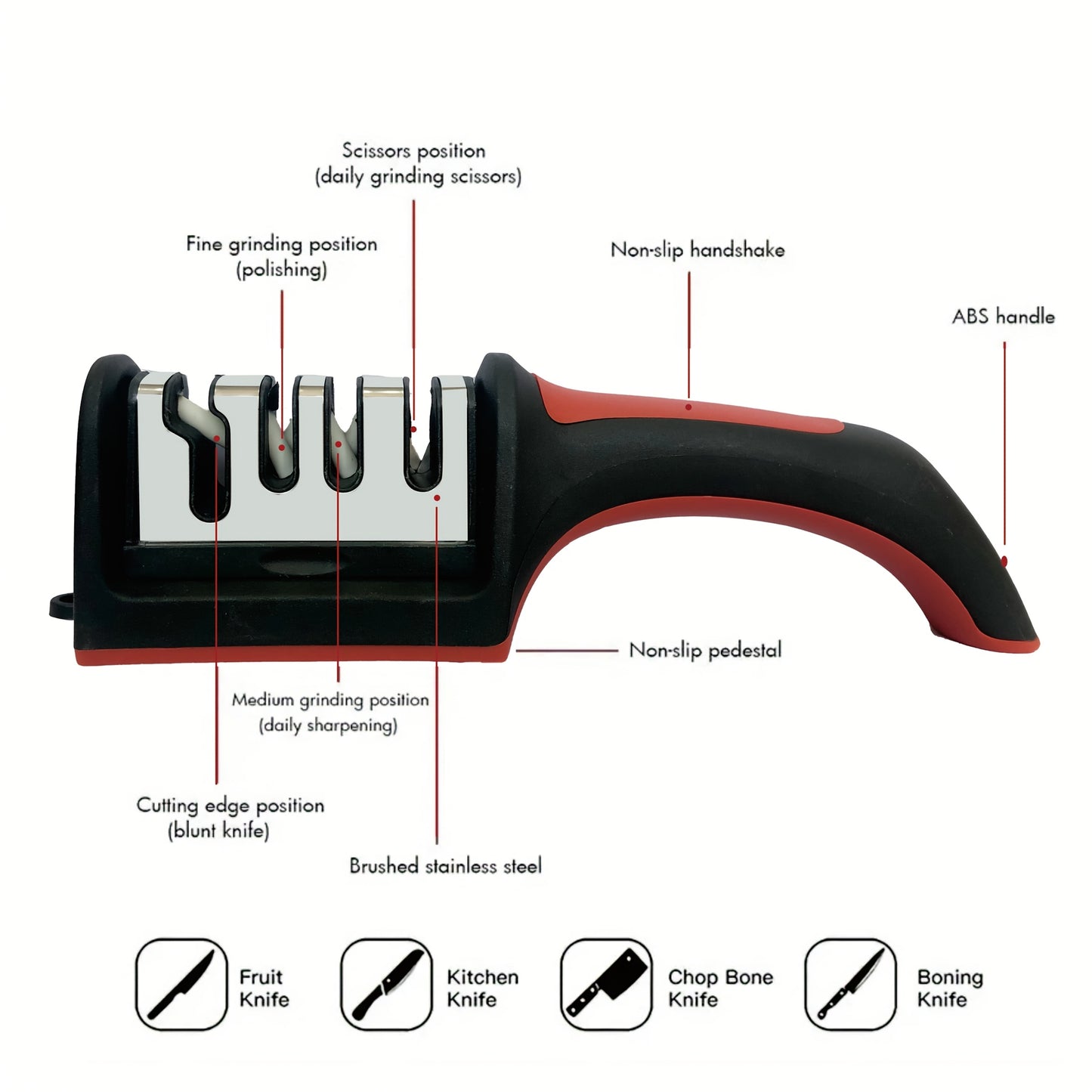 Professional 4-Stage 1pc Knife Sharpener
