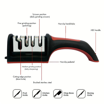 Professional 4-Stage 1pc Knife Sharpener