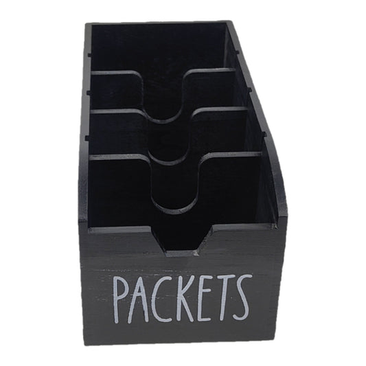 Vintage Wooden Kitchen Spice Organizer Box with Compartments