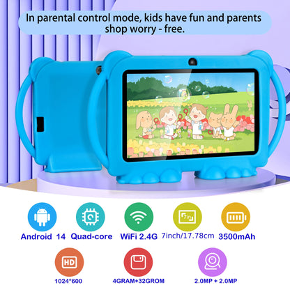 ITMEIPC 7-inch Android 14 Tablet with Protective Case