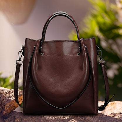 Women'S Genuine Leather Tote & Crossbody