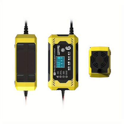 COREBOX 12V 6A Smart Battery Charger with LCD Display