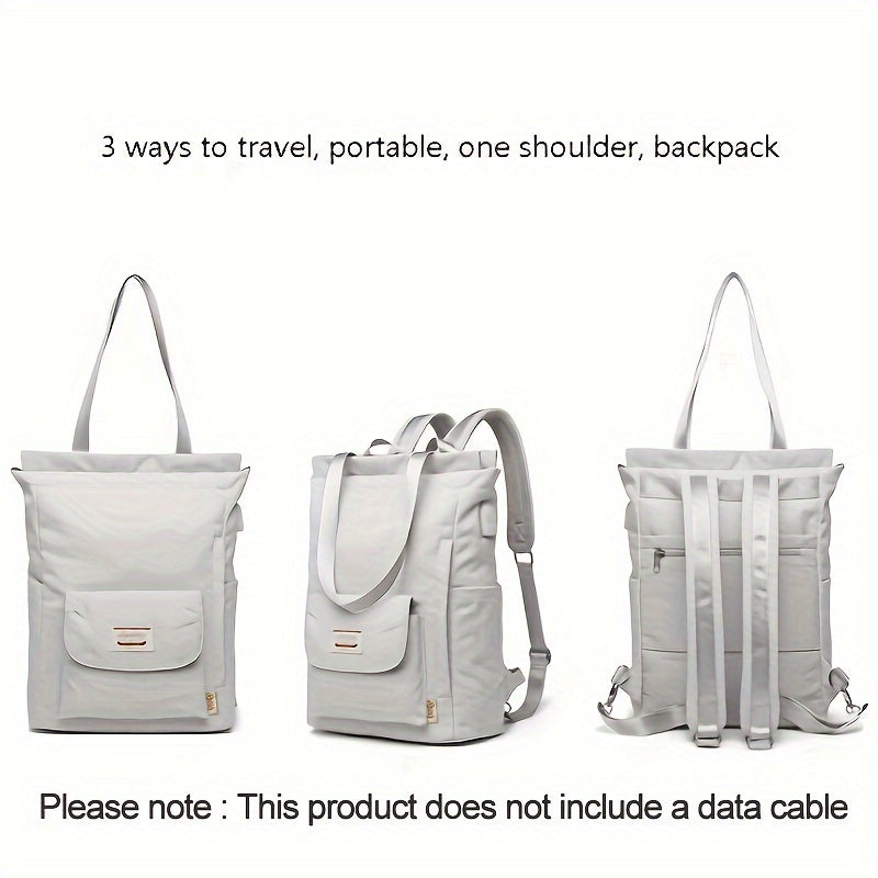 Adjustable Strap Laptop Backpack - Durable Nylon