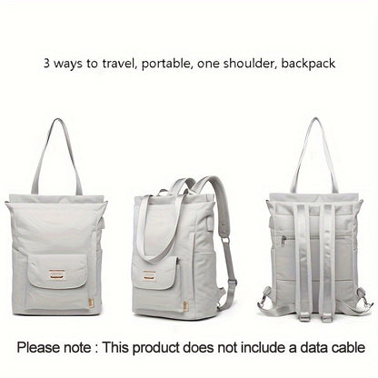 Adjustable Strap Laptop Backpack - Durable Nylon