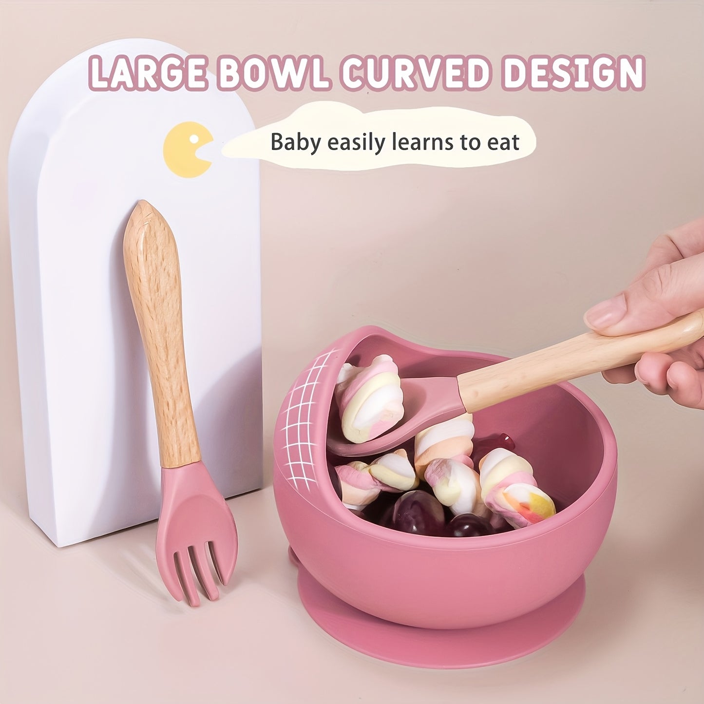 Personalized Silicone Weaning Kit, Cartoon Weaning Kit for Toddlers and Babies