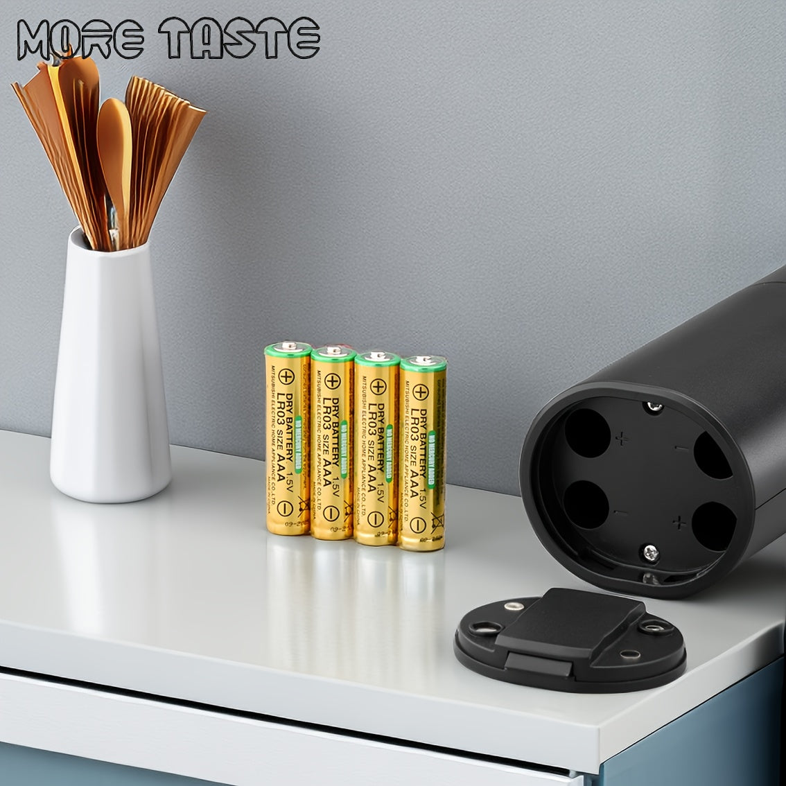 MORE TASTE Electric Salt and Pepper Grinder