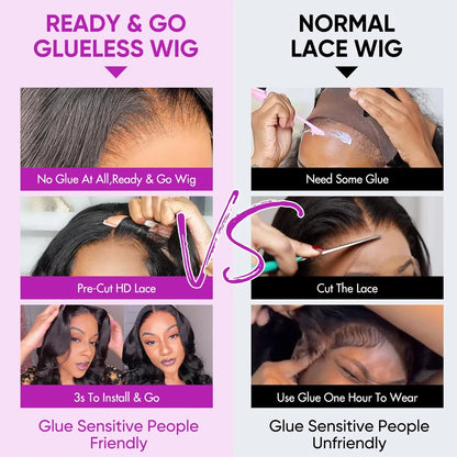 250% Density Glueless Deep Curly Wave Wig Ready To Wear 5x5 HD Lace Closure