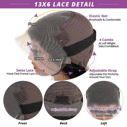 40 Inch 13x6 Brazilian Loose Deep Curly Wave Lace Front Wig 12A High-Quality 100% Real Human Hair 13x4 HD Lace Frontal Wigs