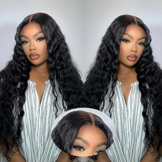 Wear and Go Glueless Wigs Human Hair Deep Wave Lace Front