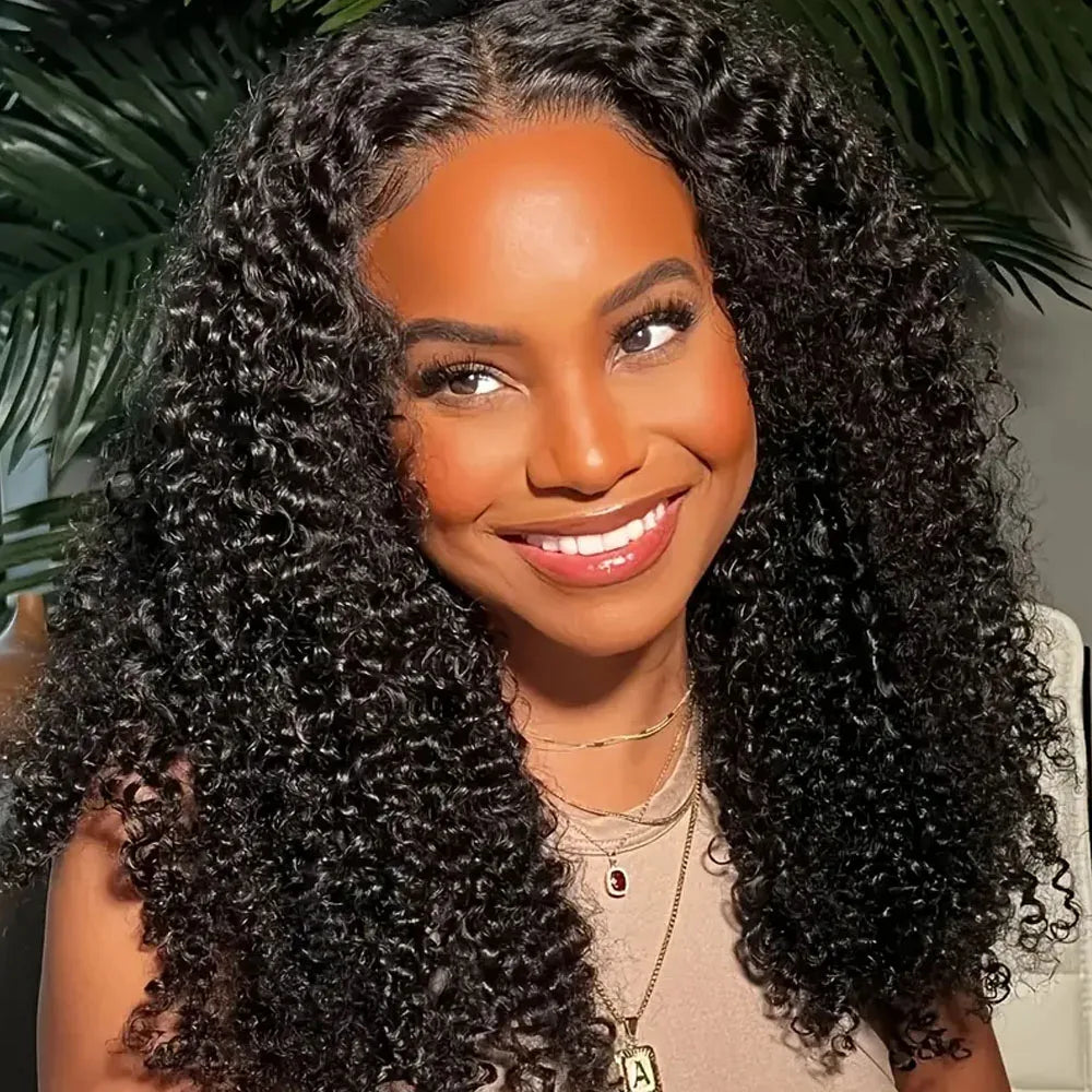 12A Curly Wave Lace Front Wig 100% Kinky Curly Brazilian Human Hair HD Transparent 13x4 13x6 Lace 250% Density Natural Black Wig