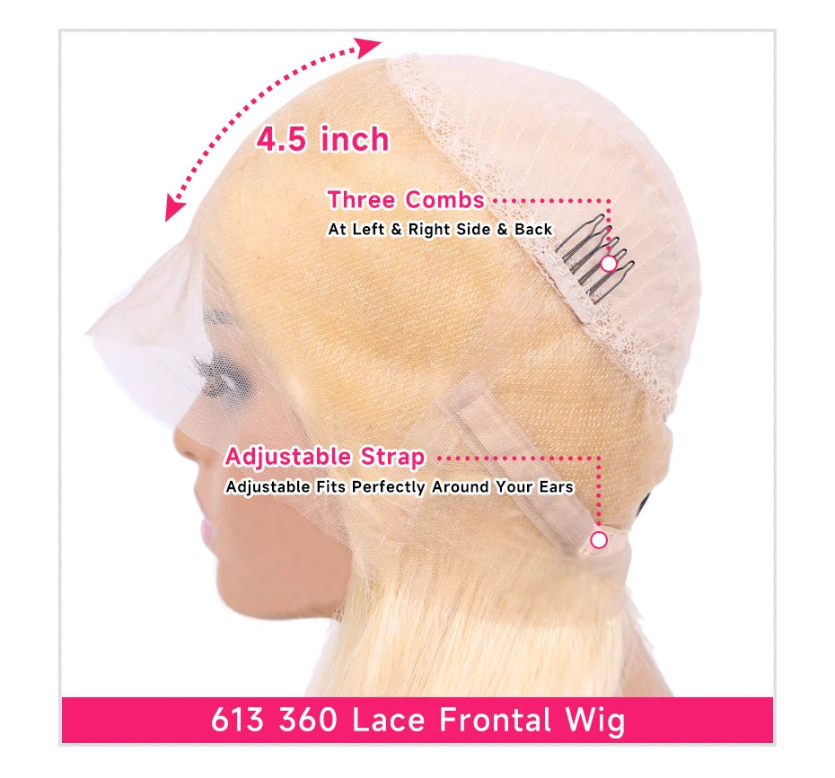 360 Lace Frontal Wig 613 Blonde 13x4 13x6 Body Wave Lace Front Wig Preplucked Brazilian Lace Front Human Hair Wigs 30 32 38 Inch