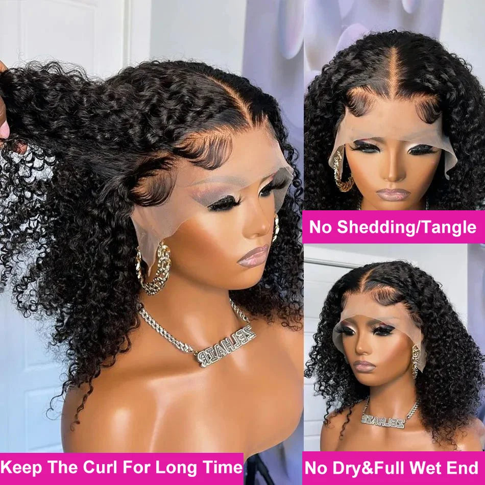 Brazilian Hair Deep Wave Short Bob Wig Human Hair 200% Density