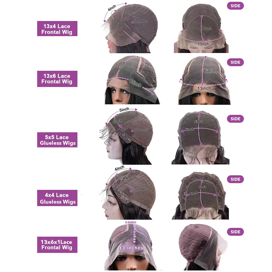 Lace Front Wigs Human Hair Wig 13x4 Deep Curly