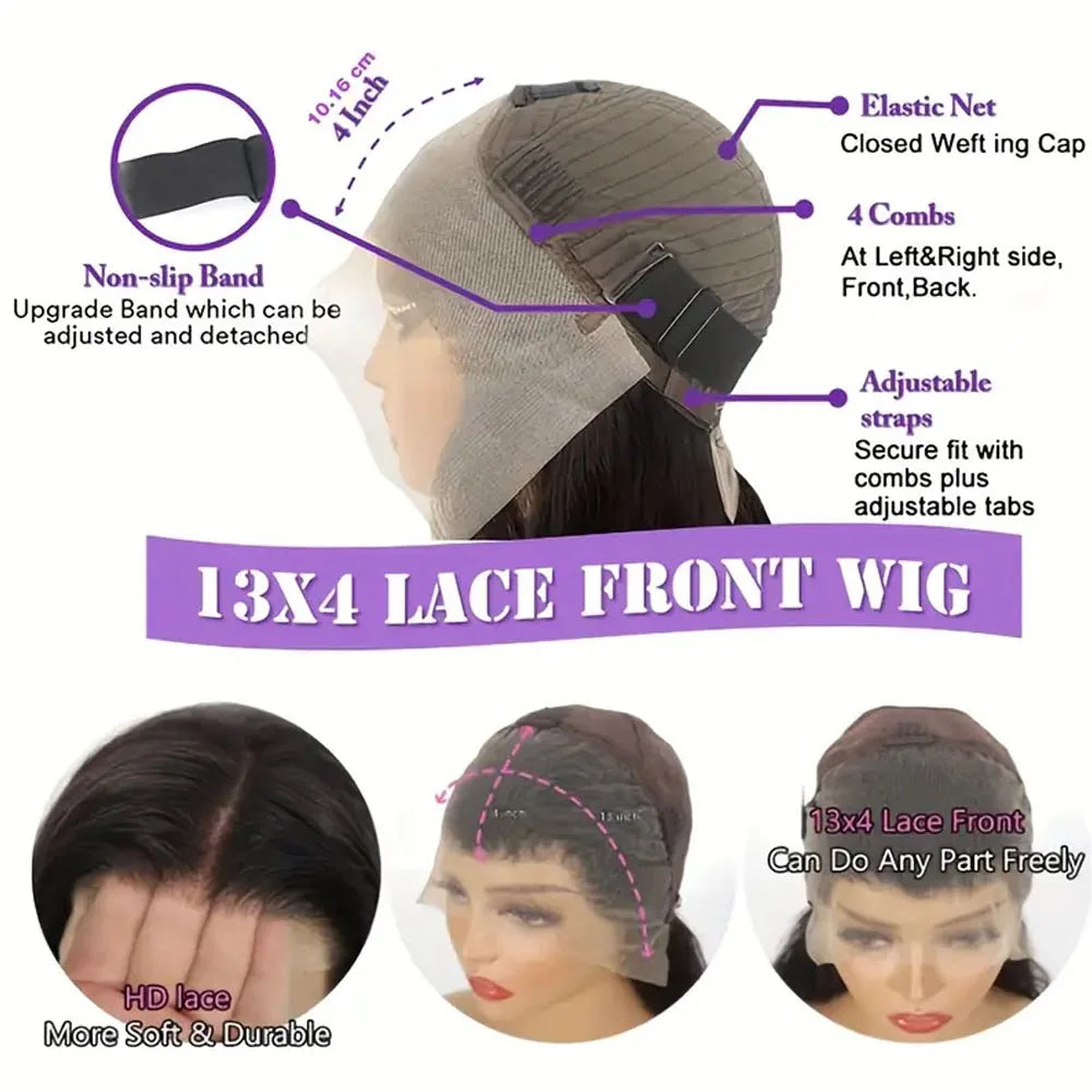 12A Curly Wave Lace Front Wig 100% Kinky Curly Brazilian Human Hair HD Transparent 13x4 13x6 Lace 250% Density Natural Black Wig