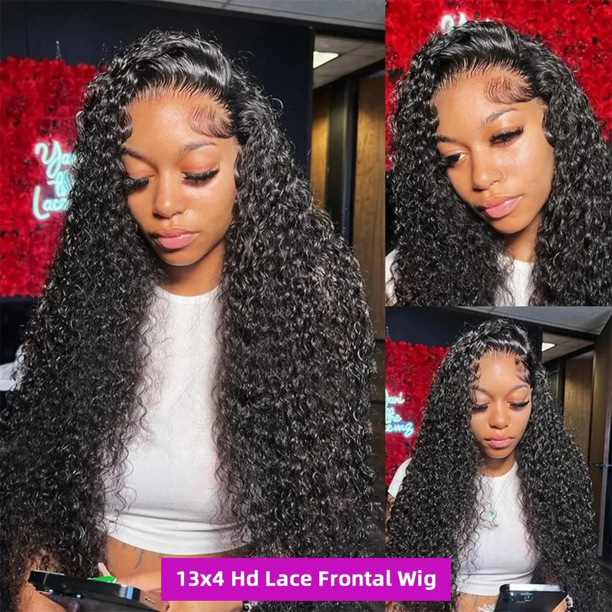 Lace Front Wigs Human Hair Wig 13x4 Deep Curly