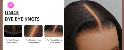 UNice Hair Reddish Brown Curly Wig With Invisi Drawstring 7x5 Lace Pre Cut Pre Bleached Glueless Wig Human Hair 150% Density