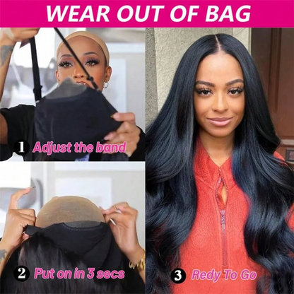 30 Inch Wear And Go Glueless Wigs Human Hair  Pre Cut Lace Front