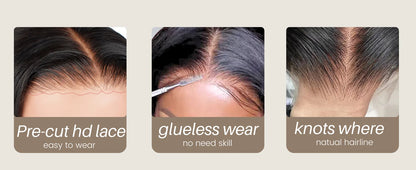 Wear and Go Glueless Wigs Human Hair Deep Wave Lace Front