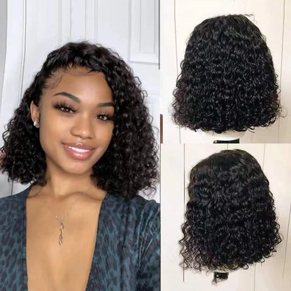 Brazilian Hair Deep Wave Short Bob Wig Human Hair 200% Density