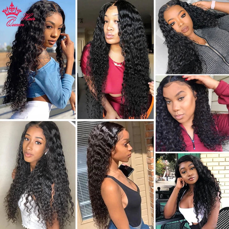 Real Invisible HD Lace Wigs Deep Curly Wave Natural Hairline Human Raw Hair Wigs Indian Pre plucked Lace Front Human Hair Wigs