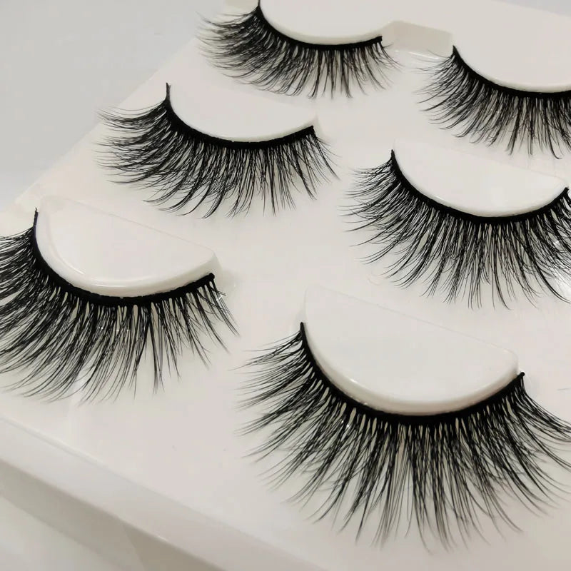 3 pairs False Eyelashes Natural Long 3D Mink Lashes Soft  Fluffy