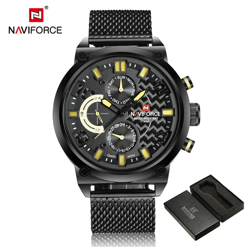 NAVIFORCE Black Luxury Men Watch