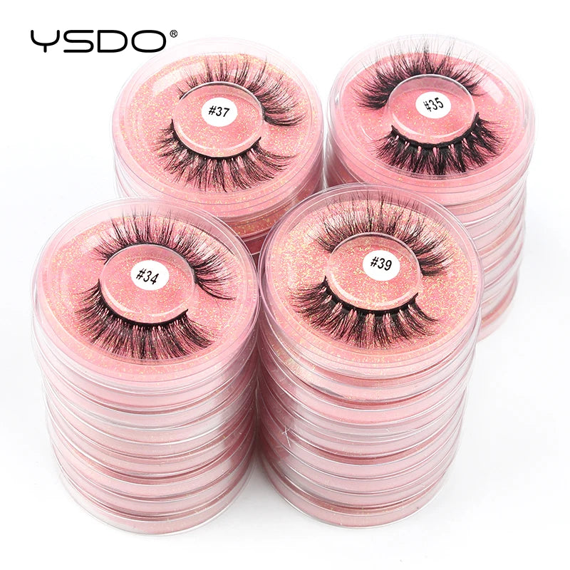 YSDO 10/20 Pairs fluffy mink eyelashes natural long 3D