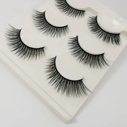 3 pairs False Eyelashes Natural Long 3D Mink Lashes Soft  Fluffy