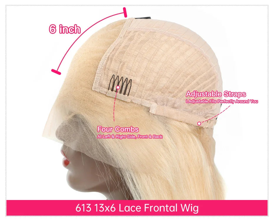 360 Lace Frontal Wig 613 Blonde 13x4 13x6 Body Wave Lace Front Wig Preplucked Brazilian Lace Front Human Hair Wigs 30 32 38 Inch