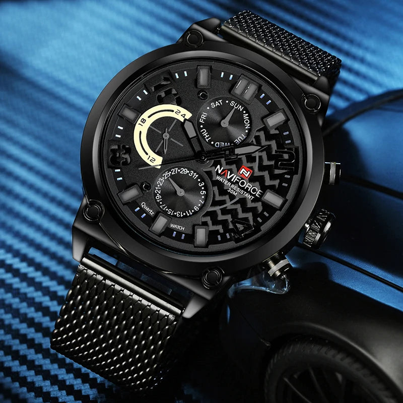 NAVIFORCE Black Luxury Men Watch
