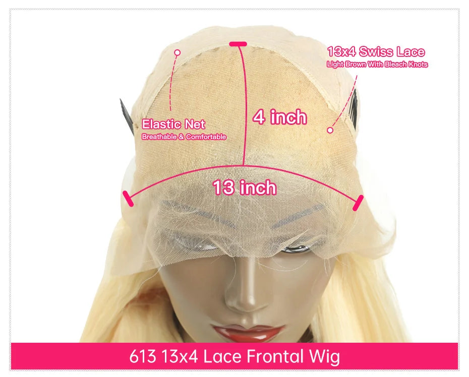 360 Lace Frontal Wig 613 Blonde 13x4 13x6 Body Wave Lace Front Wig Preplucked Brazilian Lace Front Human Hair Wigs 30 32 38 Inch