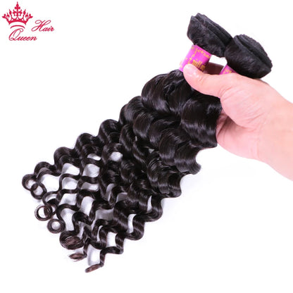 Queen Hair Products Brazilian Natural Wave More Wave Bundles With Closure 100% Virgin Human Raw Hair Bundles With Lace Closure