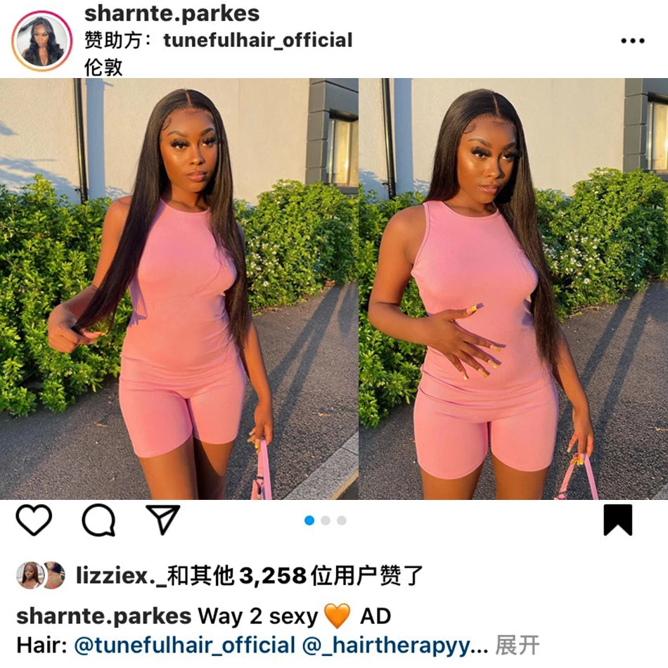 Tuneful 13x6 Lace Frontal Human Hair Wigs Straight 30 Inch Pre Plucked HD Lace Front Human Hair Wigs Glueless Wigs Ready To Wear