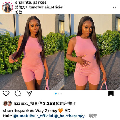 Tuneful 13x6 Lace Frontal Human Hair Wigs Straight 30 Inch Pre Plucked HD Lace Front Human Hair Wigs Glueless Wigs Ready To Wear