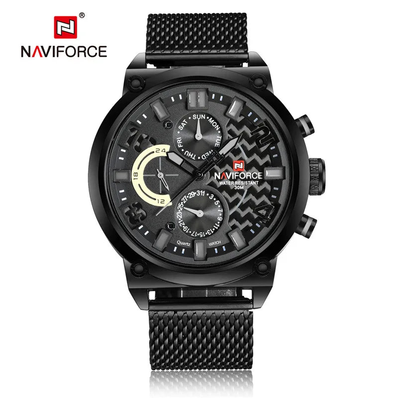 NAVIFORCE Black Luxury Men Watch