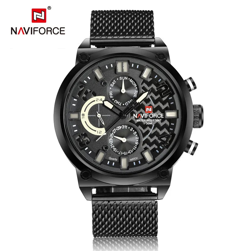 NAVIFORCE Black Luxury Men Watch