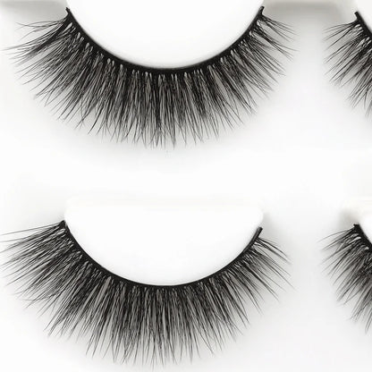 3 pairs False Eyelashes Natural Long 3D Mink Lashes Soft  Fluffy