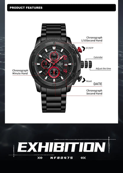 NAVIFORCE Men Stainless Steel Watch