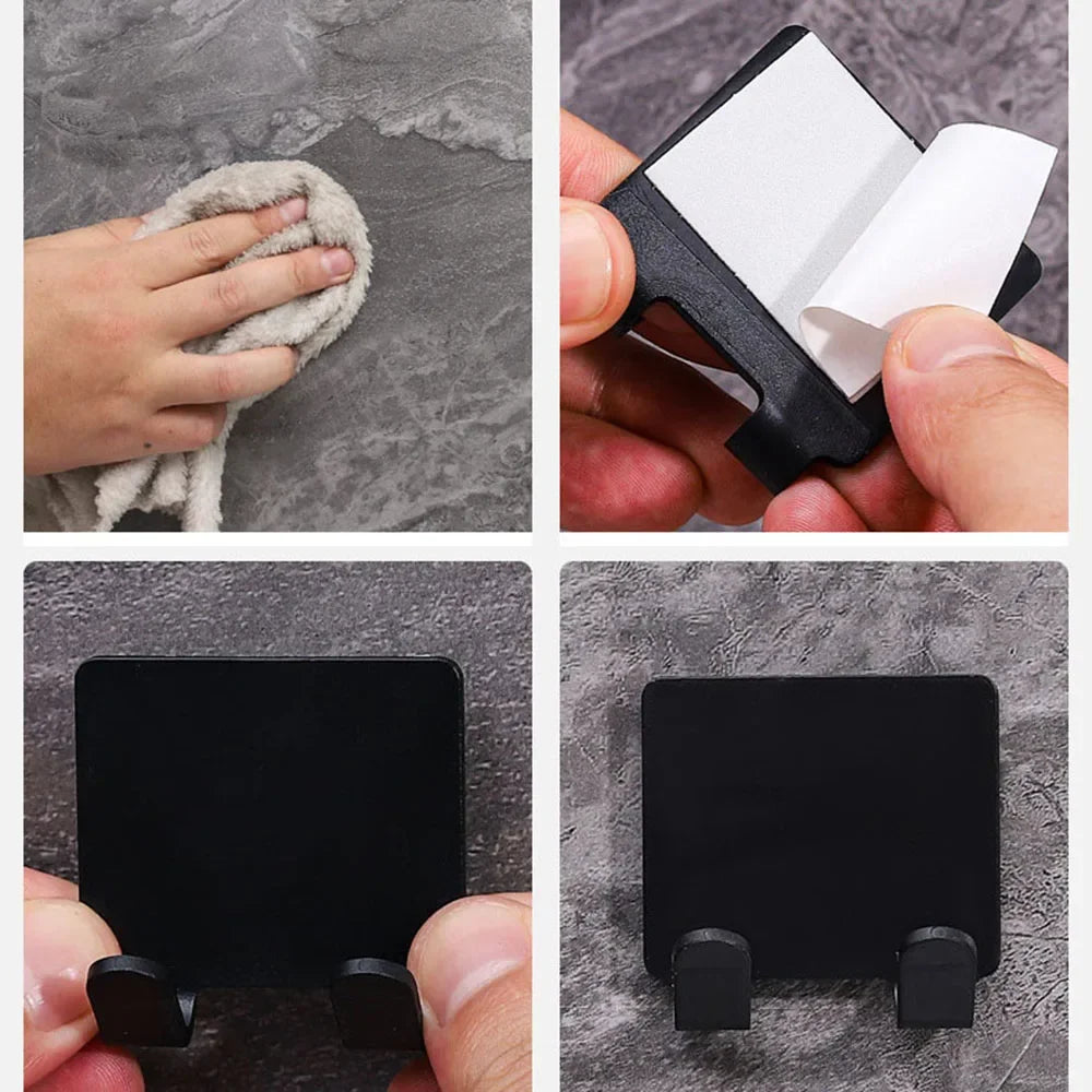 2/4PCS Adhesive Razor Holder Wall Mounted Bathroom For Shower Hook Rack Shaver Holder Plastic Hook Holder Razor Rack