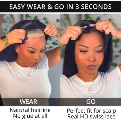 Wear and Go Glueless Wig Human Hair Pre Cut Ready to Wear