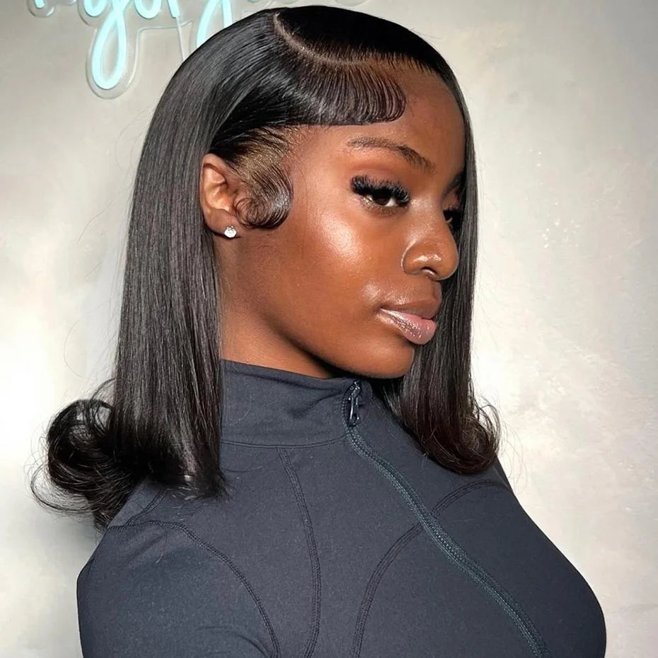 5x5 13x4 13x6 250 Density Bob Human Hair Wig 100% Raw Vietnamese Double Drawn Human Hair Lace Frontal Wig 16 18 20 22 24 26 inch