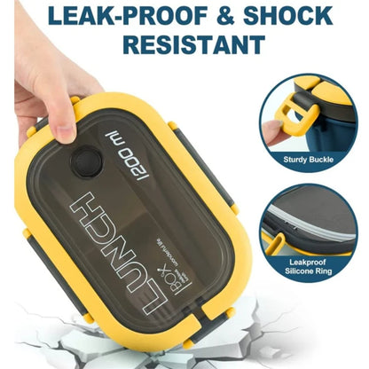 1200ML 2 Layer Bento Lunch Box With Spoon Fork