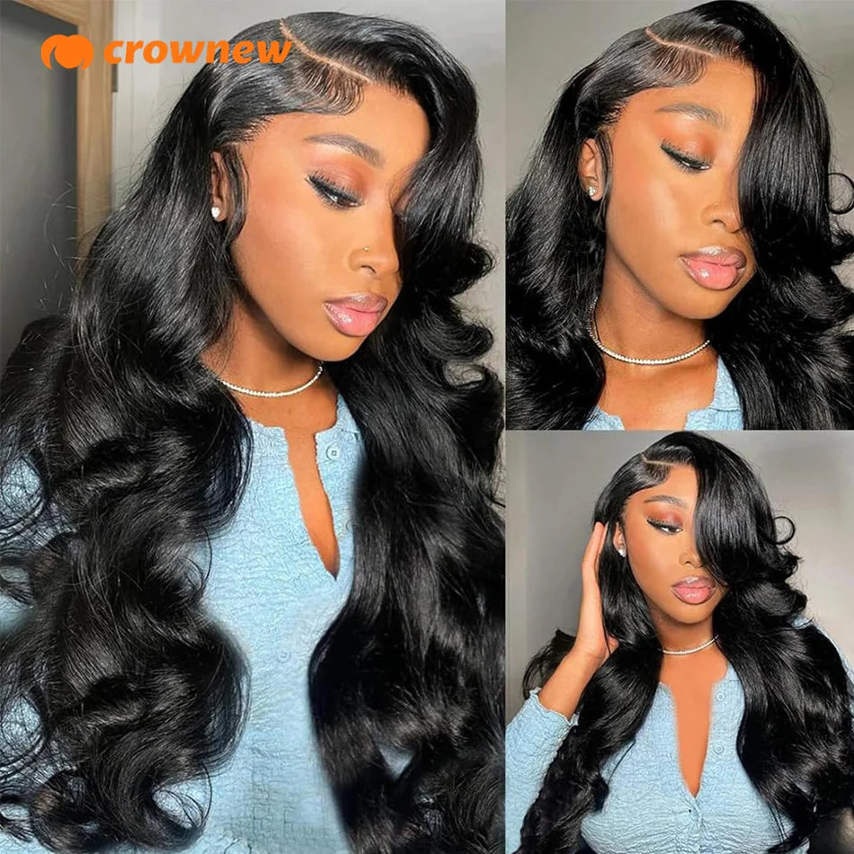 Body Wave Human Hair Wigs 13x6 HD Lace Frontal Wig 13X4 Lace Front Human Hair Wig 200% Pre Plucked Body Wave Wigs Human Hair 34"