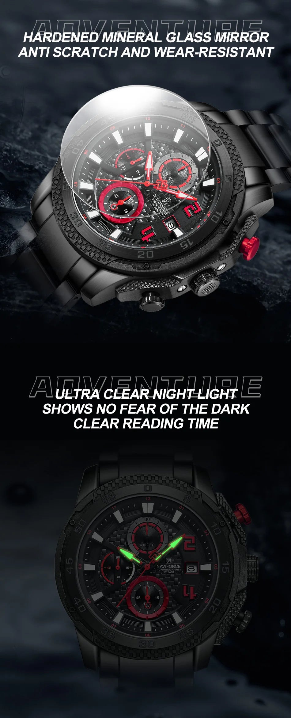 NAVIFORCE Men Stainless Steel Watch